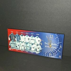 HTF LIMITED NEW YORK YANKEES UNIFORMS COOPERSTOWN MLB BASEBALL TEAM WALL CLOCK